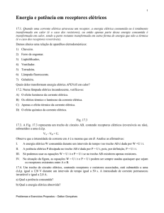 Energia e potência em receptores elétricos