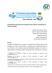 dos direitos especiais dos pacientes com cancer a