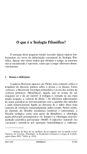 O que é a Teologia Filosófica?