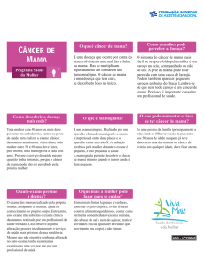 Câncer de mama - Fundação Sanepar