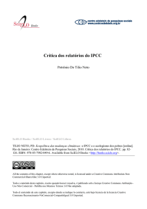 Crítica dos relatórios do IPCC