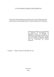 reator eletrônico ressonante orientado ao teste dimerizado