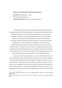 LIPMAN E O ENSINO DE UMA FILOSOFIA IDEAL SANCHEZ