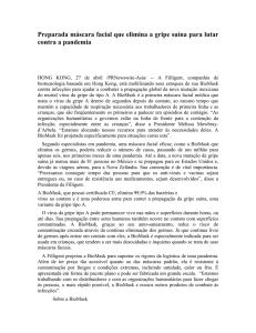 Preparada máscara facial que elimina a gripe suína para