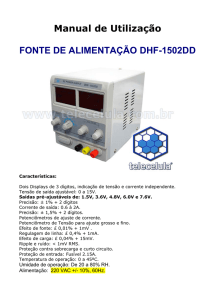 Manual de Utilização FONTE DE ALIMENTAÇÃO DHF