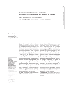 Modernidade alimentar e consumo de alimentos