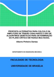 FACULDADE DE TECNOLOGIA UNIVERSIDADE DE BRASÍLIA