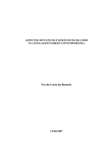Aspectos sintáticos e semânticos do COMO na linguagem padrão