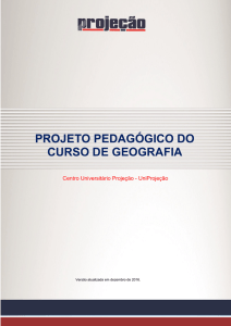PROJETO PEDAGÓGICO DO CURSO DE GEOGRAFIA