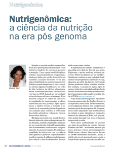 Nutrigenômica: a ciência da nutrição na era pós genoma
