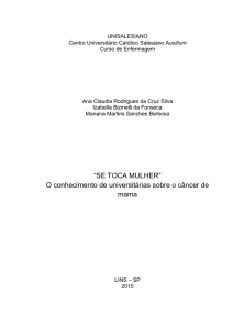 O conhecimento de universitárias sobre o câncer de mama