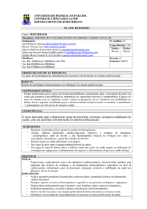 Fisioterapia nas Disfunções do Sistema Cardiovascular - CCS-UFPB