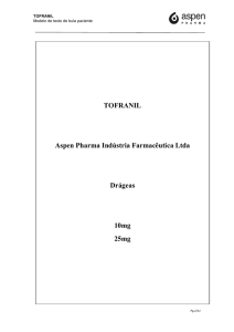 TOFRANIL Aspen Pharma Indústria Farmacêutica Ltda