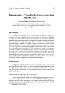 Rastreamento e Visualizaç ˜ao de programas Java usando JVMTI ∗