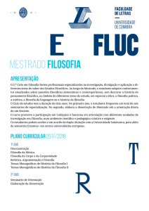 MESTRADO FILOSOFIA - Universidade de Coimbra
