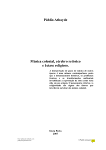 M&uacute;sica colonial, c&eacute;rebro ret&oacute;rico e &ecirc;xtase religioso