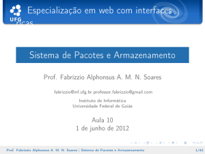 Sistema de Pacotes e Armazenamento - INF