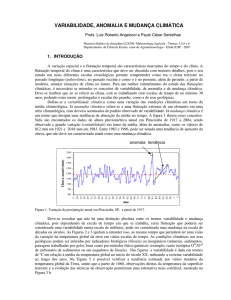 VARIABILIDADE, ANOMALIA E MUDANÇA CLIMÁTICA