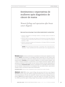 Sentimentos e expectativas de mulheres após diagnóstico de