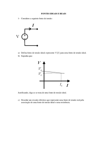 a) Defina fonte de tensão ideal