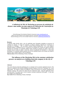 A Influência do Mix de Marketing no processo de satisfação de