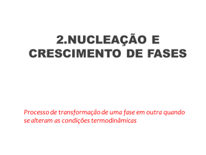 2. Nucleação e crescimento de fases