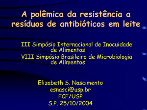 RESÍDUOS de Medicamentos Veterinários EM ALIMENTOS