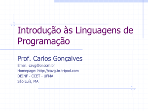 Noções de Linguagens de Programação