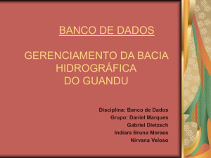 BANCO DE DADOS GERENCIAMENTO DE BACIA