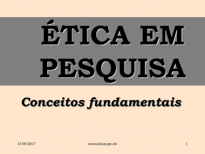 ética / pesquisa