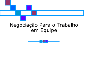 Negociação para o trabalho em equipe