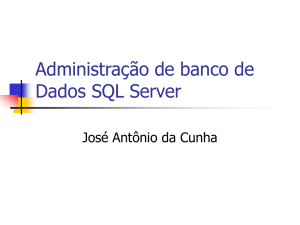 Administração de banco de Dados SQL Server