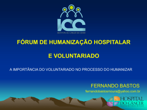 fórum de humanização hospitalar e voluntariado