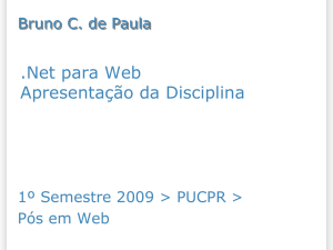 Apresentação da disciplina - Bruno Campagnolo de Paula