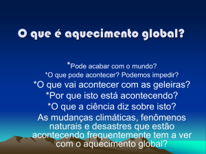 O que é aquecimento global?