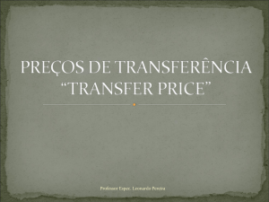 preços de transferência “transfer price”