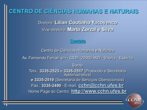 CENTRO DE CIÊNCIAS HUMANAS E NATURAIS