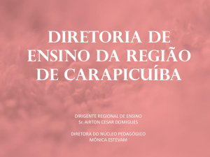 Programas e Projetos - Diretoria de Ensino Região de Carapicuíba