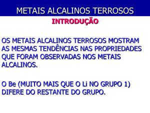 metais alcalinos terrosos