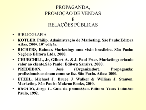 7 Propaganda, promoção e RP