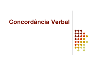 Concordância Verbal I (1ª Parte)