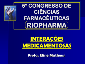 INTERAÇÕES MEDICAMENTOSAS