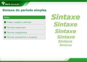 Sintaxe do período simples