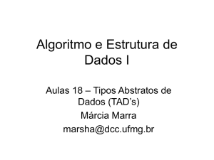 Algoritmo e Estrutura de Dados I