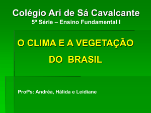 Os tipos de clima que ocorrem no Brasil