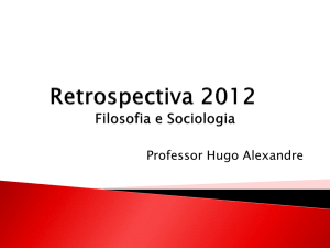 Retrospectiva 2012 Filosofia e Sociologia