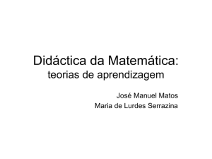 Didáctica da Matemática: teorias de aprendizagem Arquivo