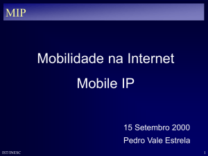 IP Mobility Overview - INESC-ID