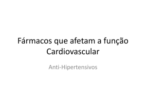 Fármacos que afetam a função Cardilvascular