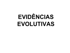 evidências evolutivas - Colégio Machado de Assis